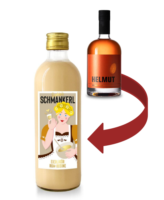 HELMUT Rum Barrel Aged + Sophie´s Schmankerl Eierlikör Set – Bild 4